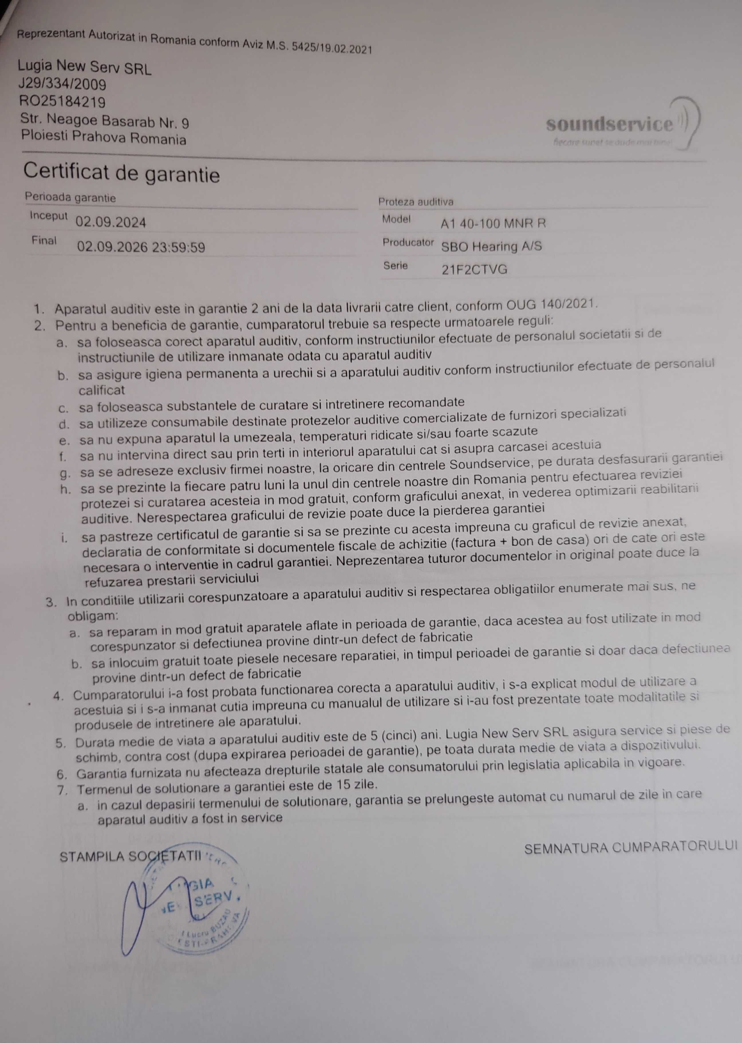 Aparate Auditive - Sonic Seria A1