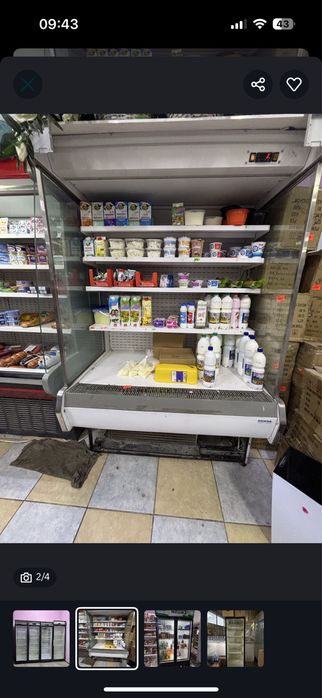 Холодильная витрина большая открытая