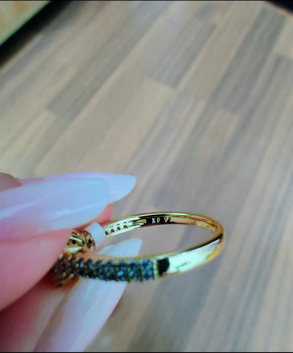 Inel placat aur 18k cristal Zirconia