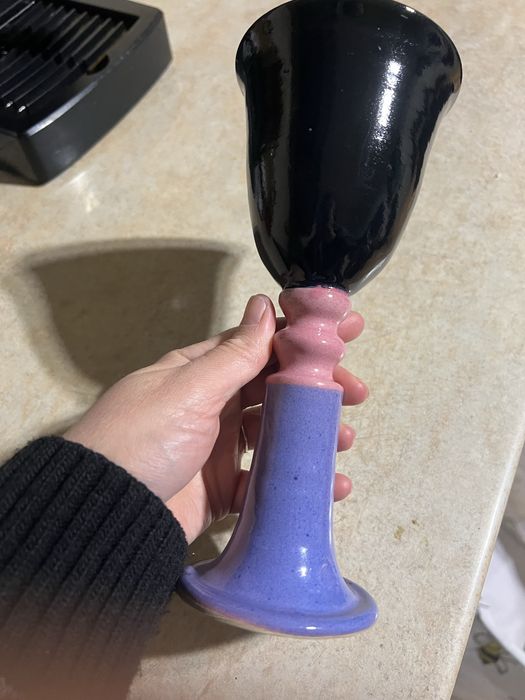 Бутикова керамична чаша за вино -ръчна изработка