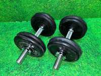 Set gantere din fier cauciucate 25kg 30/31mm