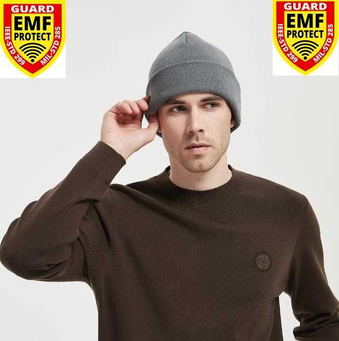 RF EMR EMP EMF 5G Електромагнитна Защита Шапка 100% Сребърни Нишки Ag+