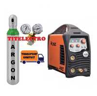 Aparat de sudura TIG 200 W207 JASIC + butelie 8L argon PLINA + ceasuri