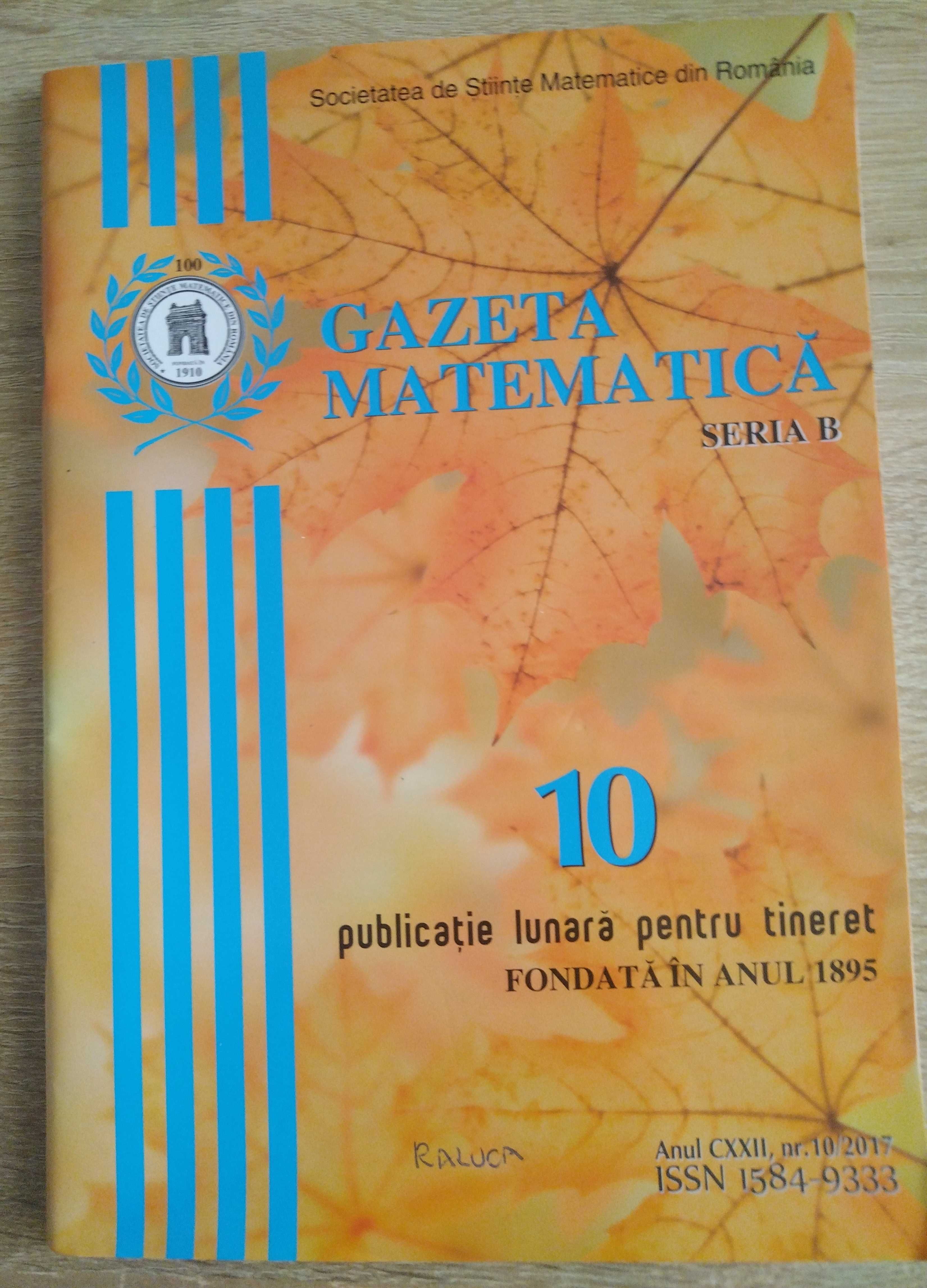 Gazeta Matematica  seria B nr 10/2017