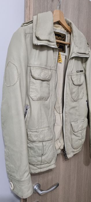 Geaca Superdry piele  dama, stil biker