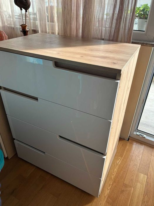 Скриин, дъб + бяло