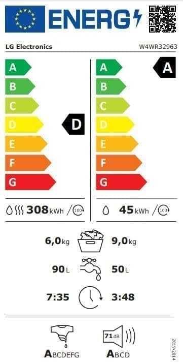 Пералня със сушилня LG W4WR32963 код 4103