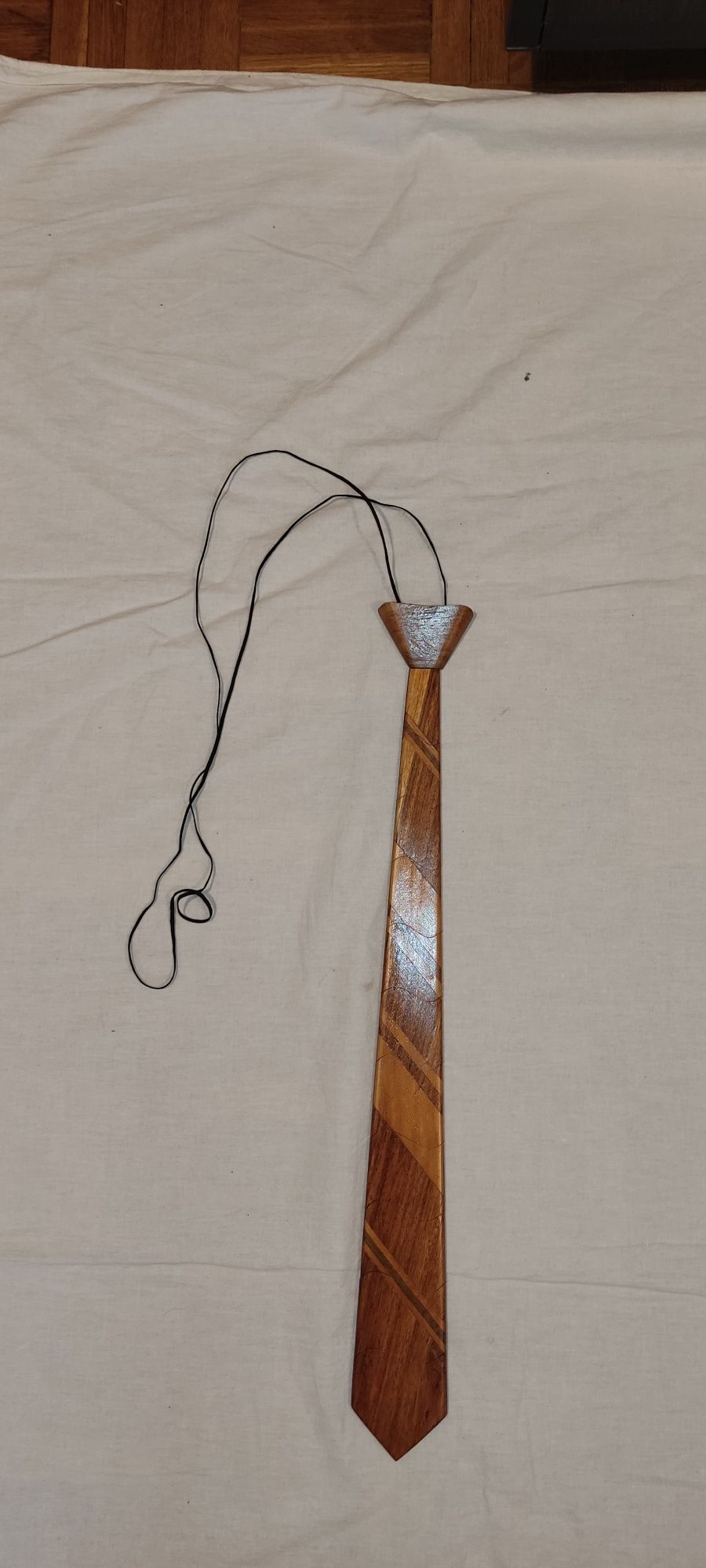 Cravata din lemn stil lego deosebita casual vânător pădurar pescar