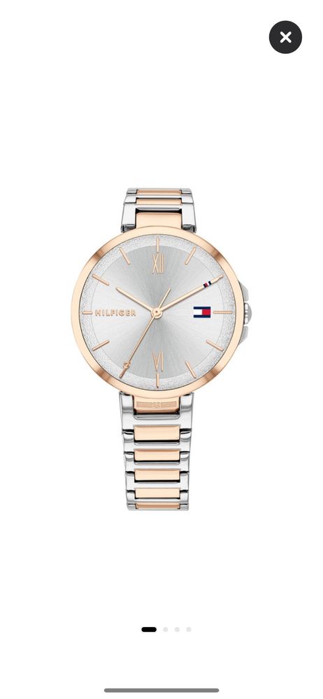 Tommy Hilfiger, Двуцветен иноксов часовник, Сребрист / Розово-златист