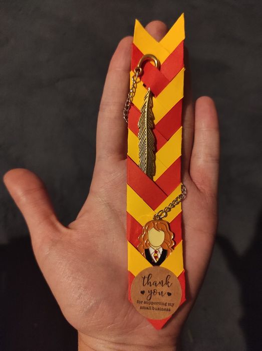Semne de carte Harry Potter Hermione granger si bufnita Hedwig aliaj