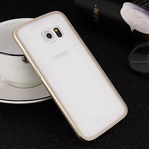 Husa / Bumper aluminiu + spate transparent Samsung S7 , S6 Edge Plus