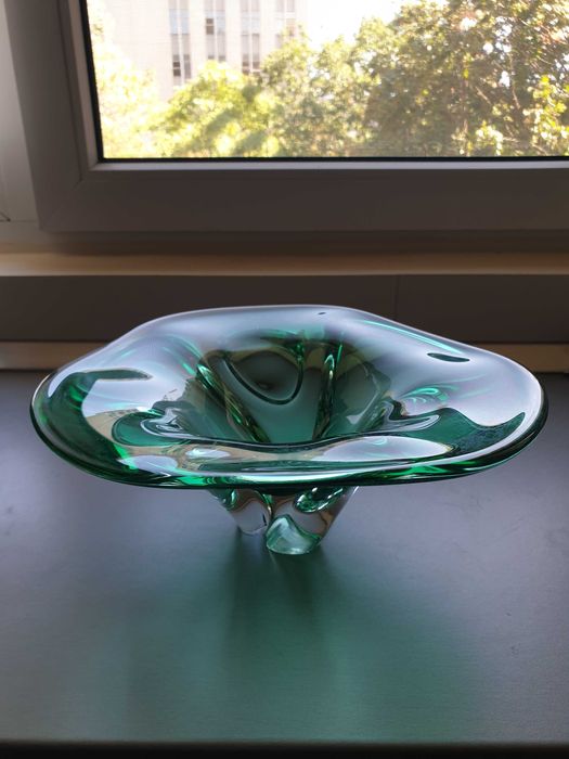 Superb centru de masa / fructiera din sticla de Murano