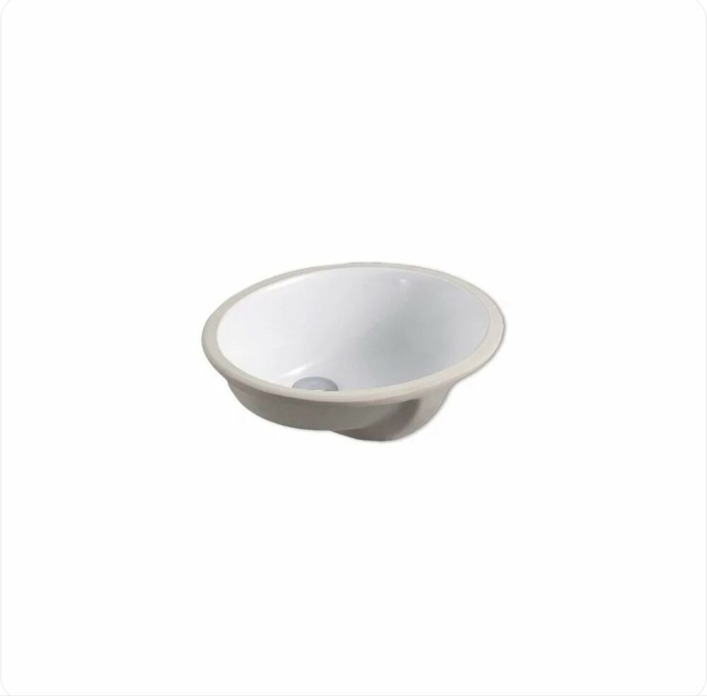 Lavoar sub blat Gala Egeo oval 57 cm alb lucios