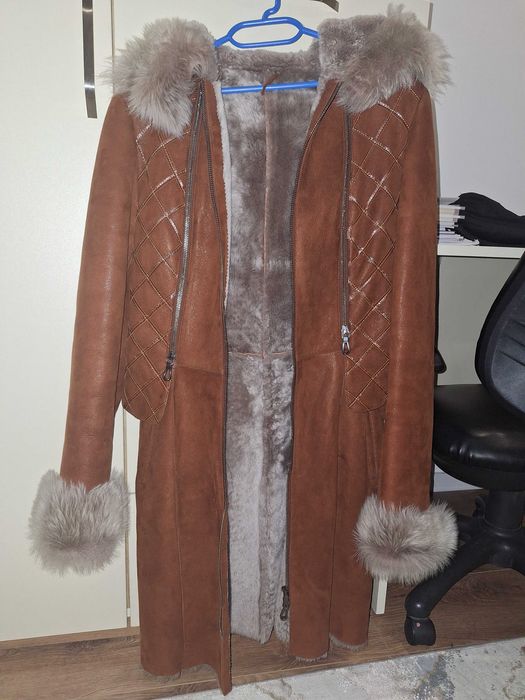 Кожух естествена кожа и косъм