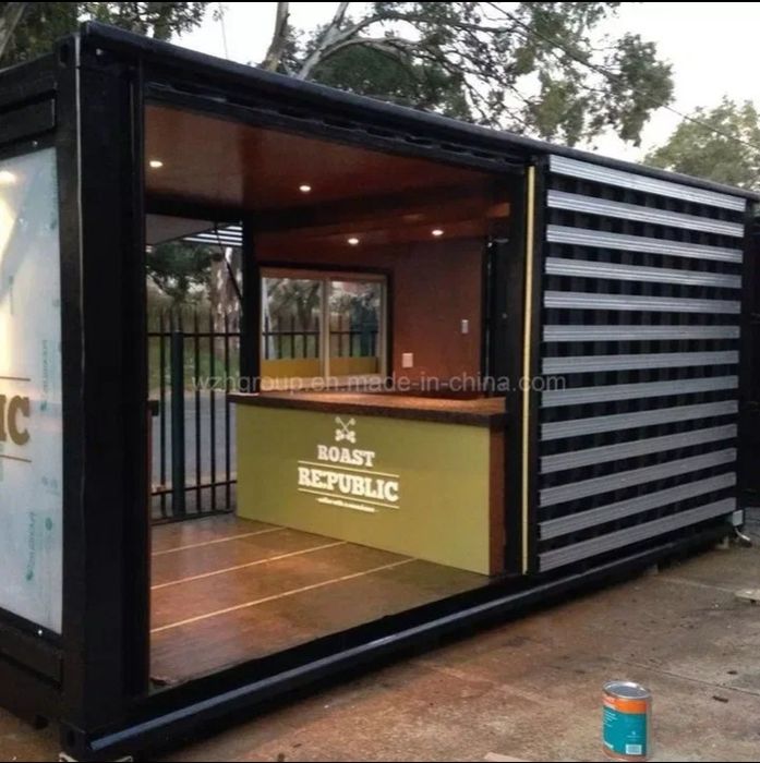 Торговый павильон из контейнера и металлаконструкции