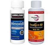 Minoxidil Dualgen 15% Cu PG + Minoxidil Kirkland 5%, 2 luni aplicare
