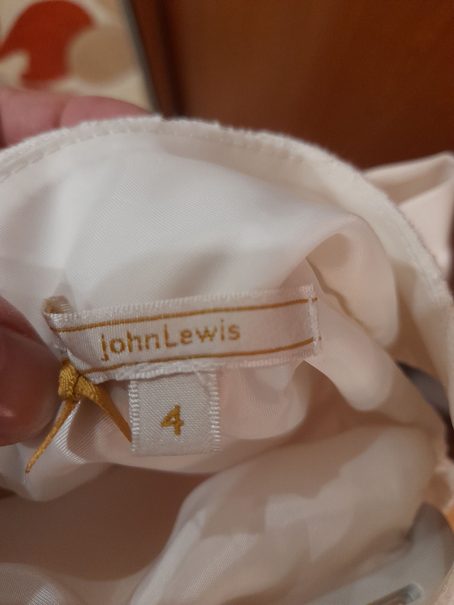 Rochie ocazie,dantelă, albă John Lewis 4-5 ani
