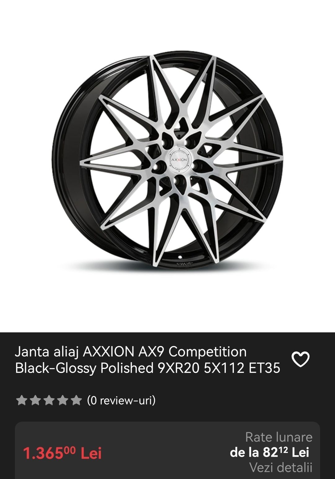 Jante AXXION signature  edition black R 20