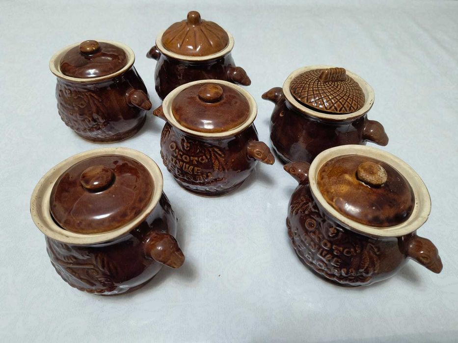 Глиняные, керамические горшки, горшочки