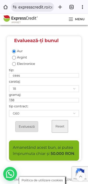 Ceas barbatesc din aur full de 18k, automat, produs in Elveția