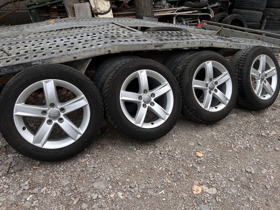 Джанти за Ауди Audi 16” 5x112 7j ET42 зимни гуми 205/55/16 Uniroyal