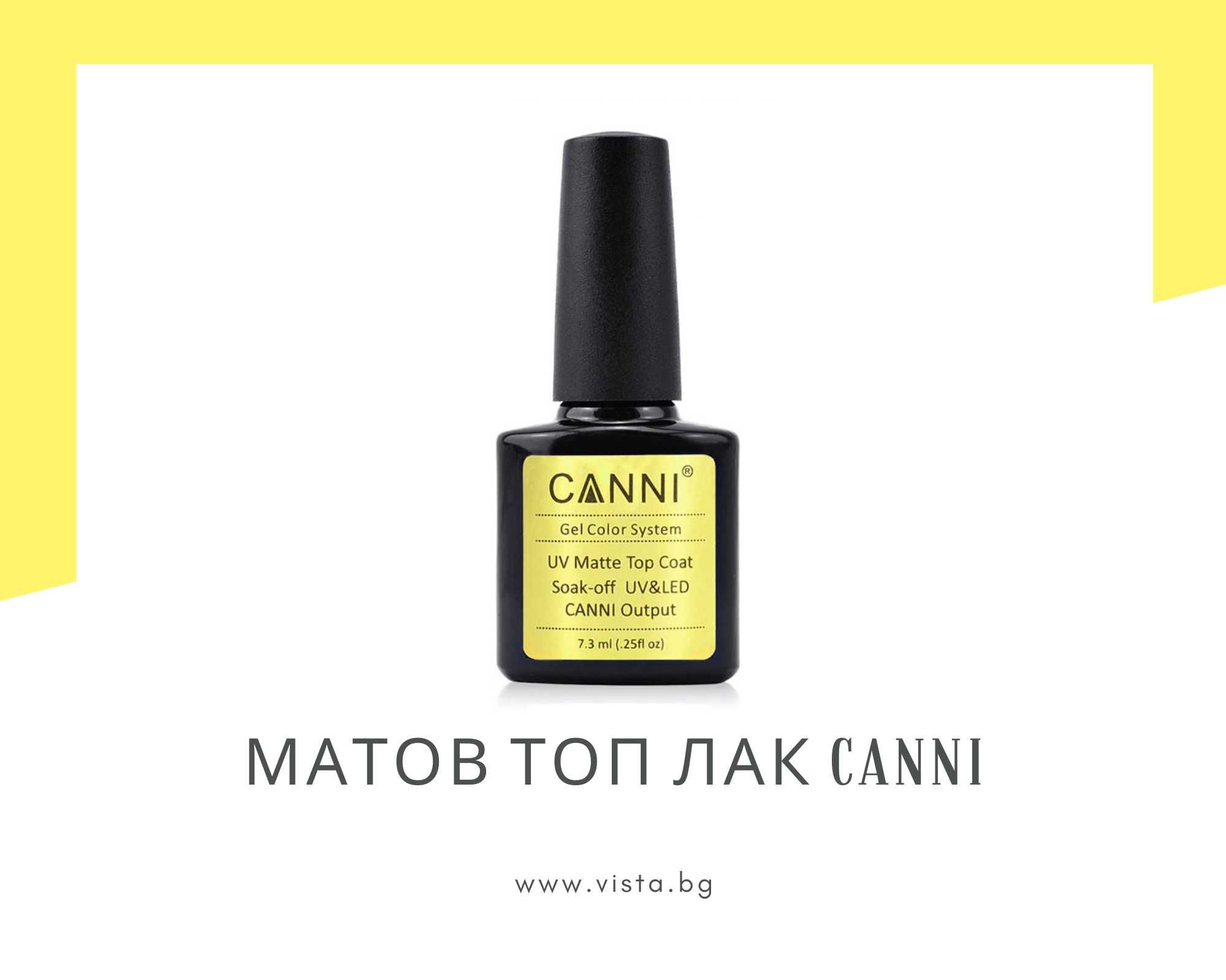 Професионален UV/LED матов топ лак CANNI – 7.3 мл.