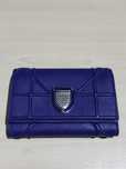 Christian Dior Diorama Explorateur City Blue Calfskin Wallet Portofel