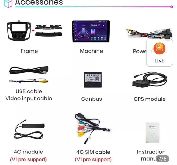 OFERTA! Navigatie Android Display 9" FORD FOCUS MK2 MK3