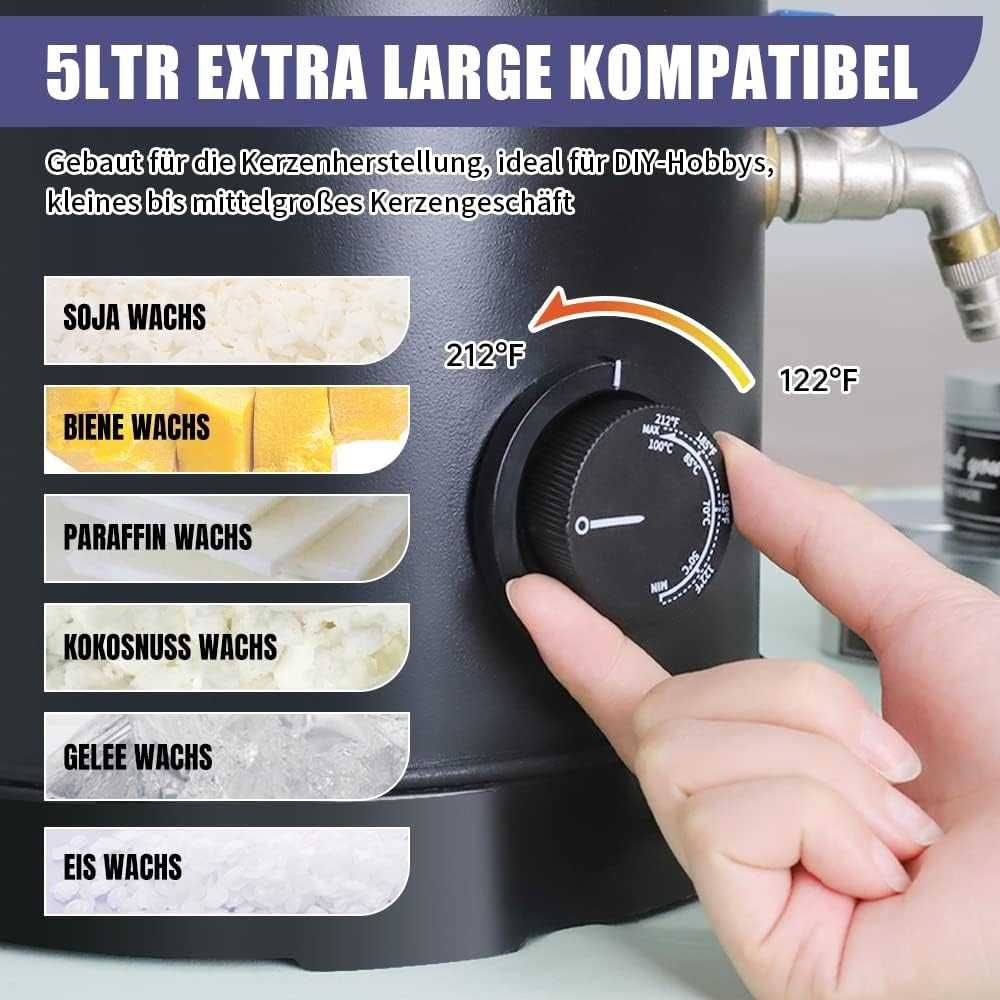 Уред/топилка за восък TOAUTO WMF-5L Candle Making Kit,Гаранция