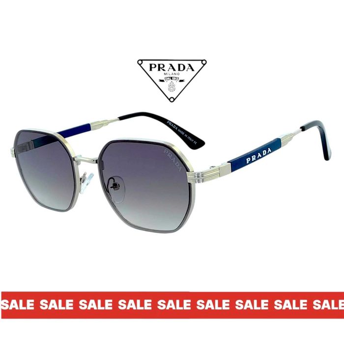 Prada2026 унисекс слънчеви очила ромбоидни стъкла и метална рамка