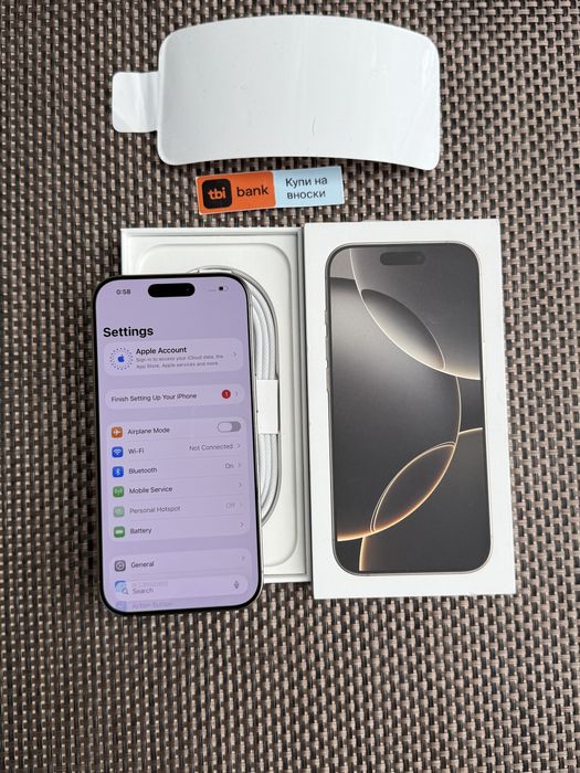 НОВ! *ЛИЗИНГ* iPhone 16 Pro 256Gb Natural Titanium / Гаранция