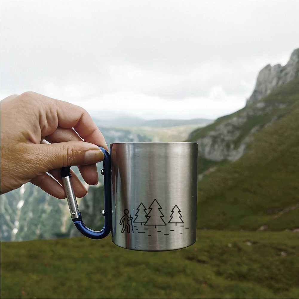 Cana Inox Cadou Personalizata Drumetie Cabana – Hike & Trees