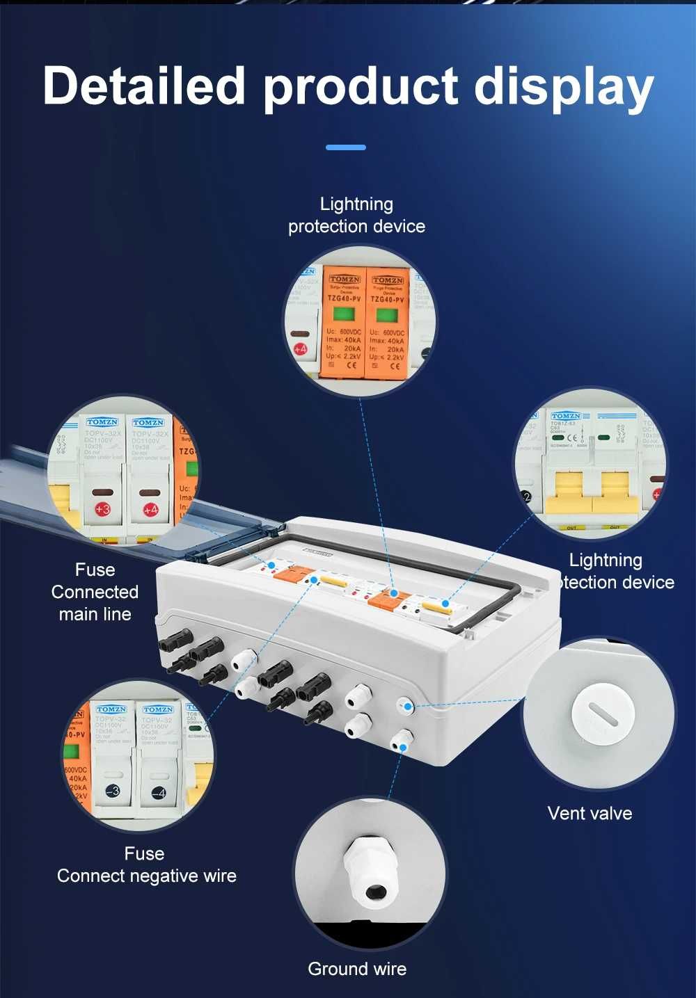 Комбинирано табло за фотоволтаик IP65 18P PV 600V / 1000V