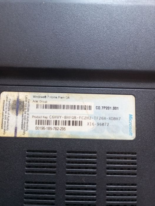 Нет бук Асер матрица разбита и hdd нет