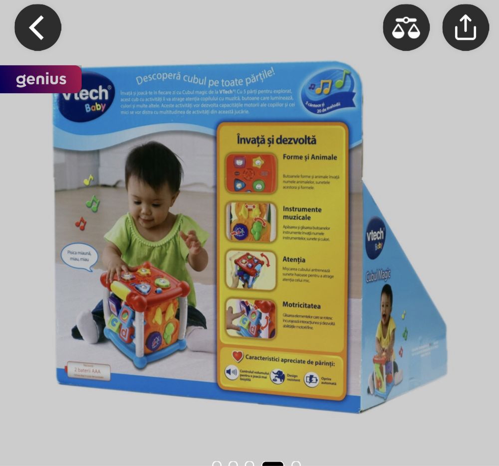 Jucarie interactiva Vtech, Cubul Magic