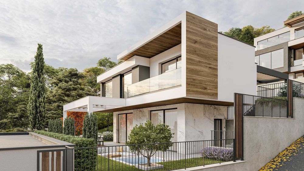 Новострояща се луксозна къща с джакузи и камина в м-т Акчелар