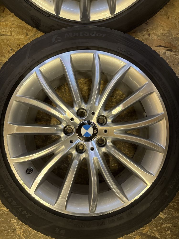 Se vand roti originale BMW seria 5 R18 cu anvelope vara si senzori