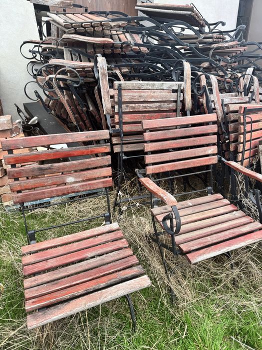 Scaune terasa structura din fier