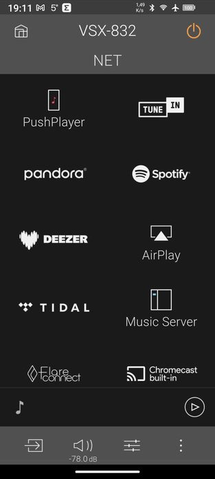 Pioneer VSX-832 internet radio,Spotify,Bluetooth,USB