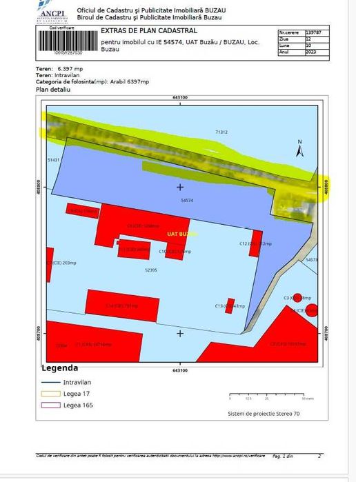 Teren intravilan in Zona Unirii Nord vis-a-vis de Carrefour