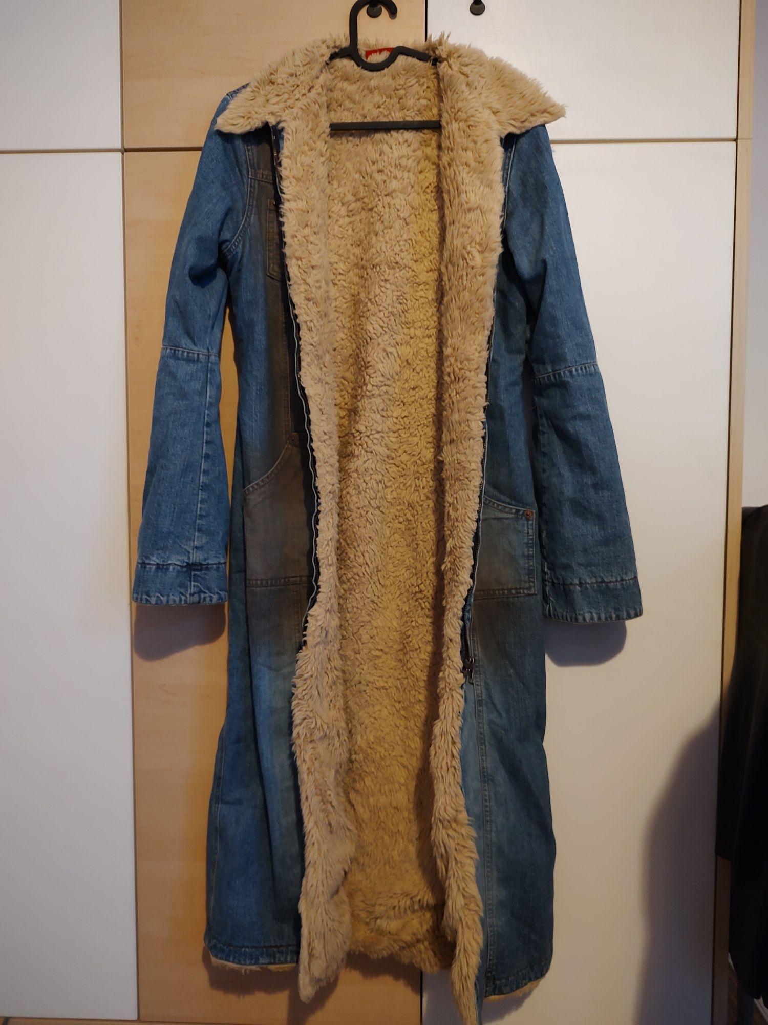 Есенно-зимно дънково палто, р-р S