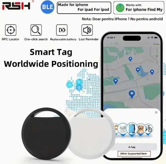 GPS Smart Tag Mini Tracker ptr Apple/IOS/iPhone