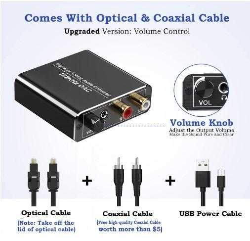 Аудио конвертор-192kHz Techole HS203-BK