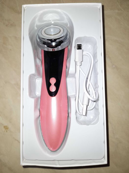 Aparat tratament facial LED si masaj cu ultrasunete 5in1