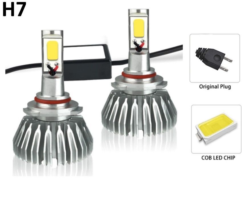 2бр. led 24w 3000lm диодни крушки h1 h7 h11 hb3 12v 24v