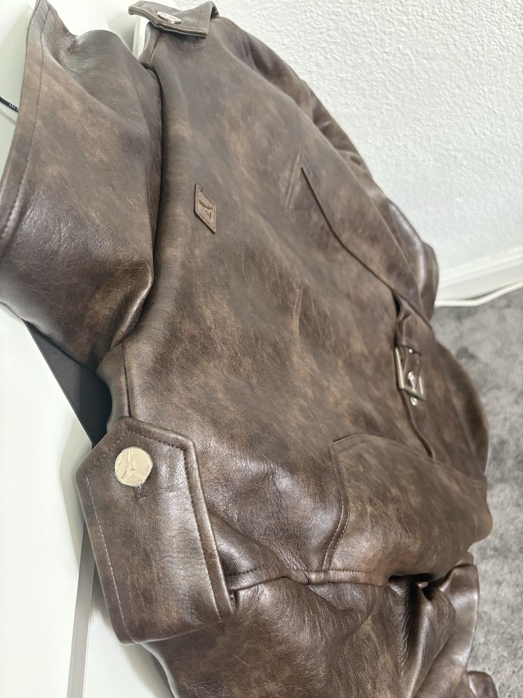 Geacă piele Manière De Voir Solange Corset – Nouă, cu etichete