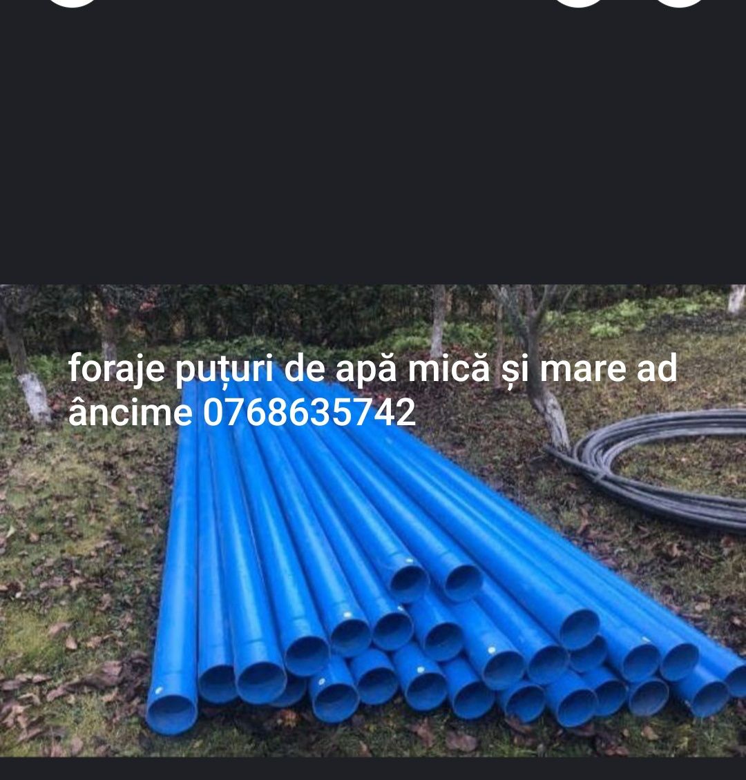 Foraje puțuri apă