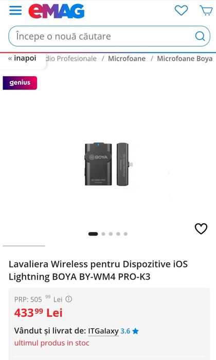 Microfon BOYA BY-WM4 PRO-K3 de la Boya