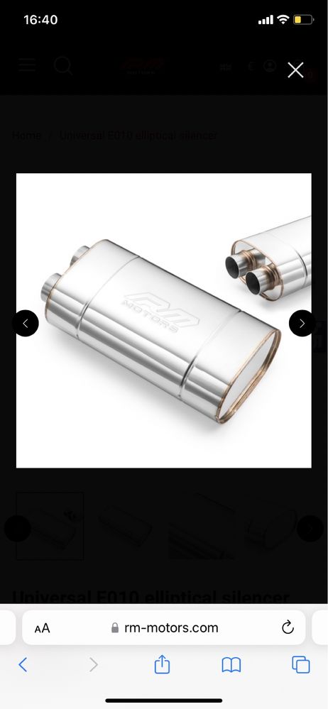 Универсално спортно гърне 63мм 76мм RM Motors E010/76/350