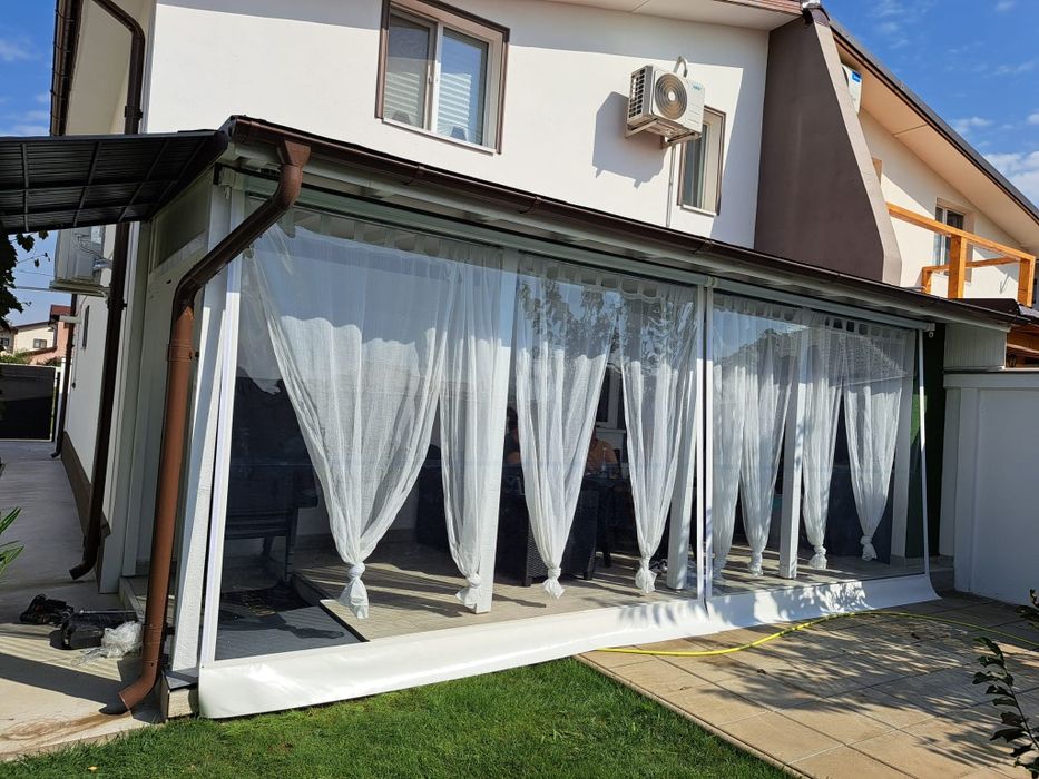 Închideri terase cu folie transparentă